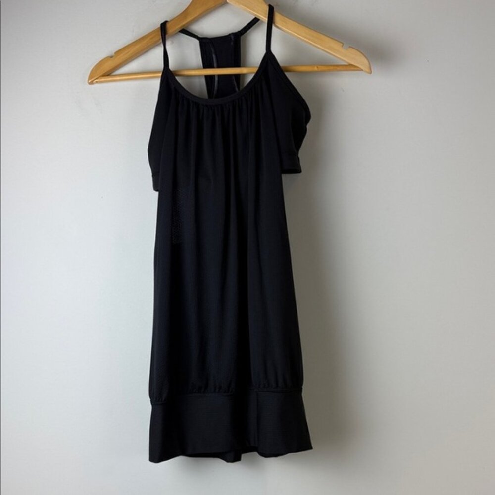 Lululemon No Limits Tank Top 2 in 1 Solid Black Women's size 4